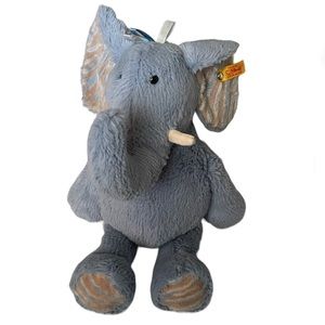 Steiff Soft cuddly friends Earz Elephant Plush Stuffed Animal with ear tag EUC